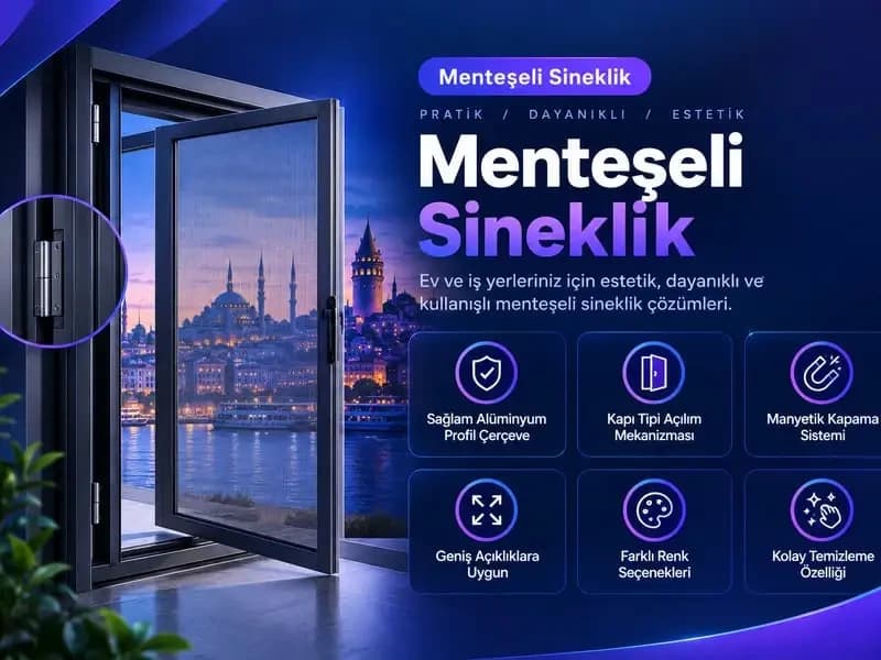İstanbul menteşeli sineklik pencere ve kapı