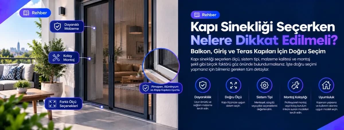 Balkon kapısı sinekliği menteşeli manyetik kapanma