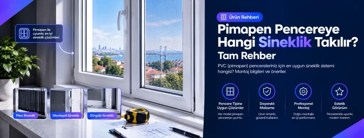 Pimapen PVC pencere için plise sineklik montajı