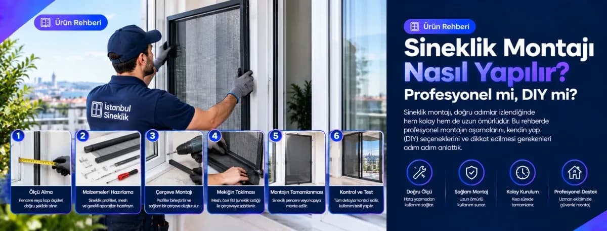 Sineklik montajı profesyonel ekip pencere kasa