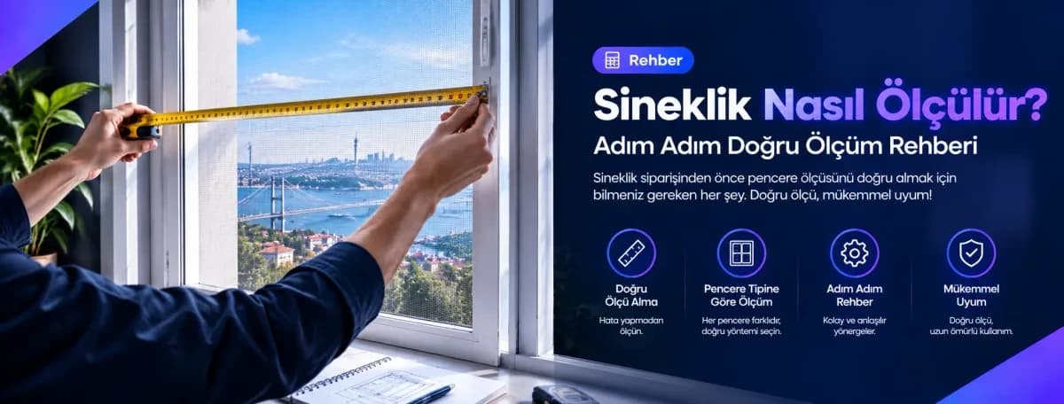 Sineklik için pencere ölçüsü nasıl alınır metal mezura